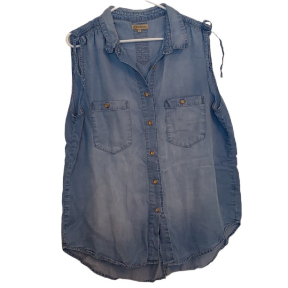 DEMOCRACY | Women’s Chambray Lyocell Top - Picture 6 of 15